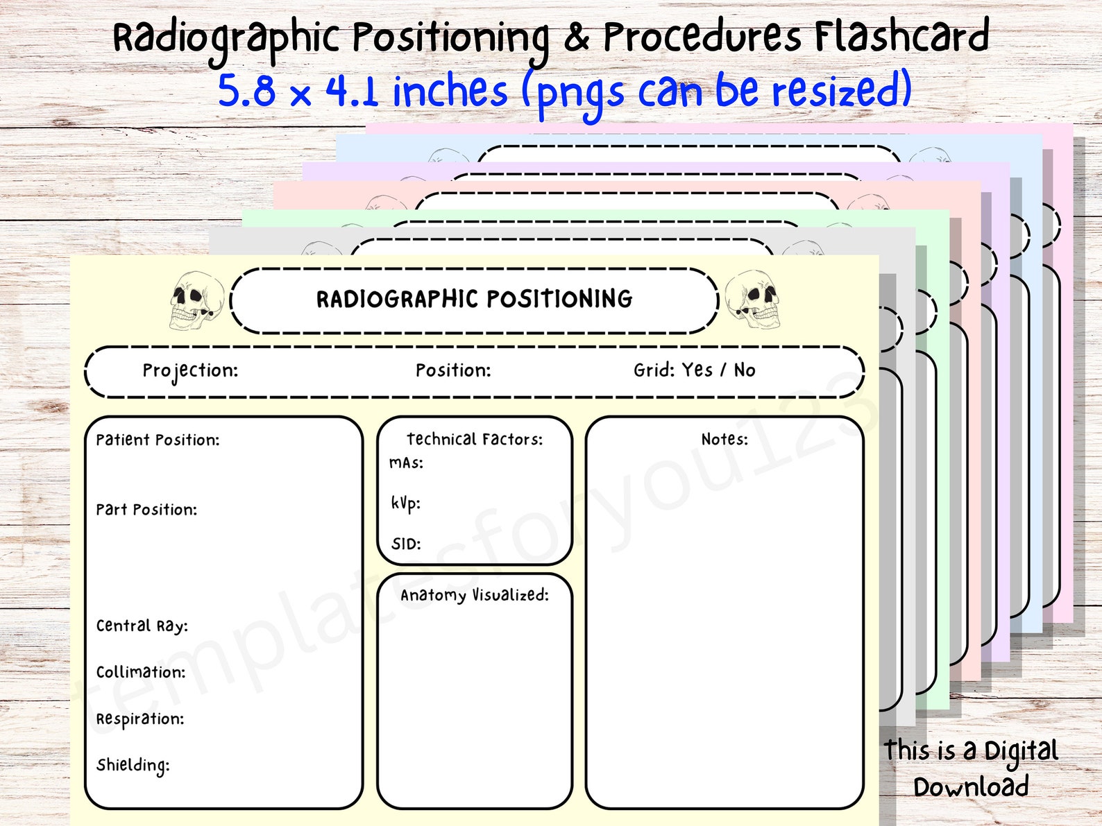 First Year Radiography Notes Radiography Notes Template, Positioning & Procedures Flashcards ...