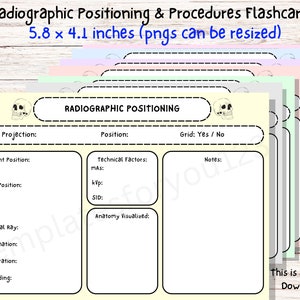 Sjabloon voor radiografie Positionering en procedures Notities, flashcards radiografische procedures en positioneringsnotities, klinische flashcards radiologie