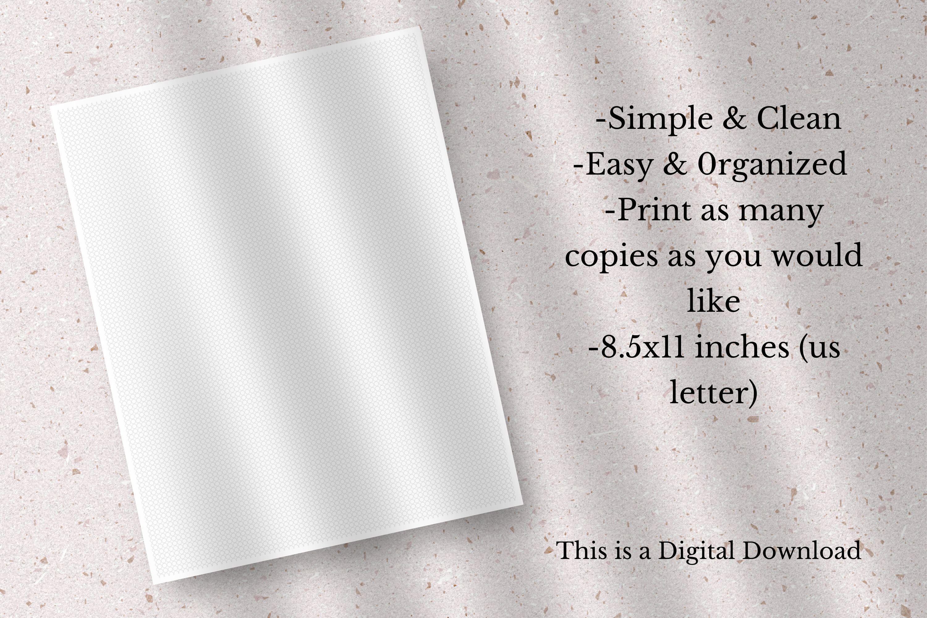 Printable Diamond Painting Canvas, Round Diamonds, Blank Grid Template ...