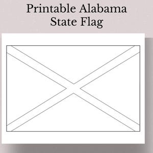 Afdrukbare vlag van de staat Alabama, vlag van Alabama, vlag van Alabama aan de muur, vlag van Alabama tekenen, vlag van Alabama kleurplaat