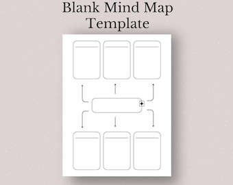 Printable Blank Mind Map Template, Study Notes (PDF File)