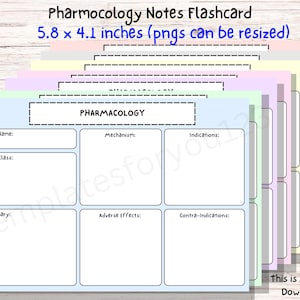 Pharmacology Flashcards Template, Medical Notes Flashcards, Paramedic Flashcards, Nursing Flashcards, Pharmacology Notes Template