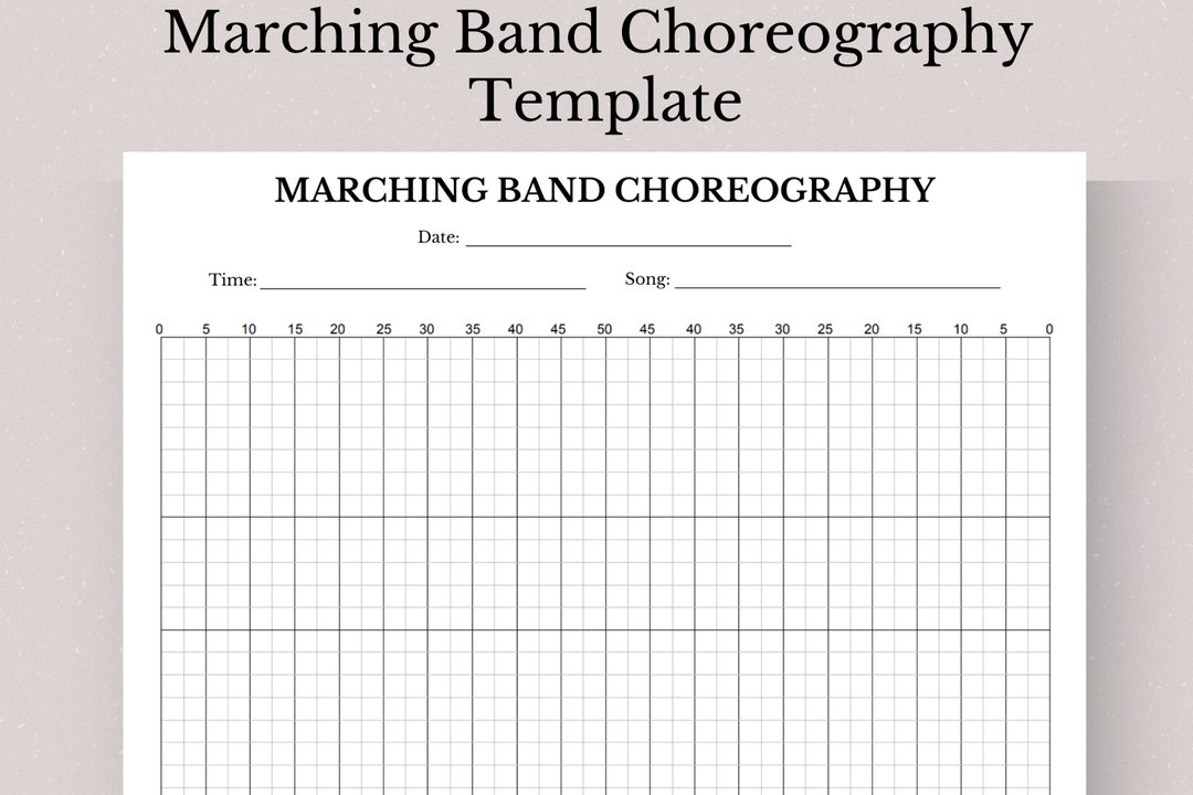 Printable Marching Band Choreography Guide, Marching Band Choreography ...