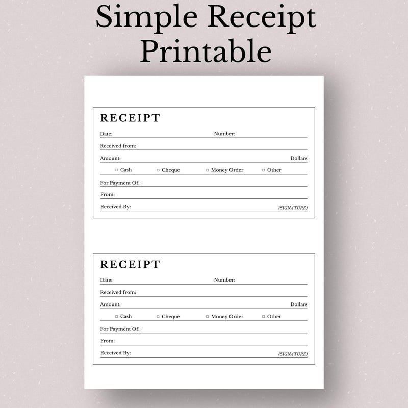 Handwritten Receipt - Etsy