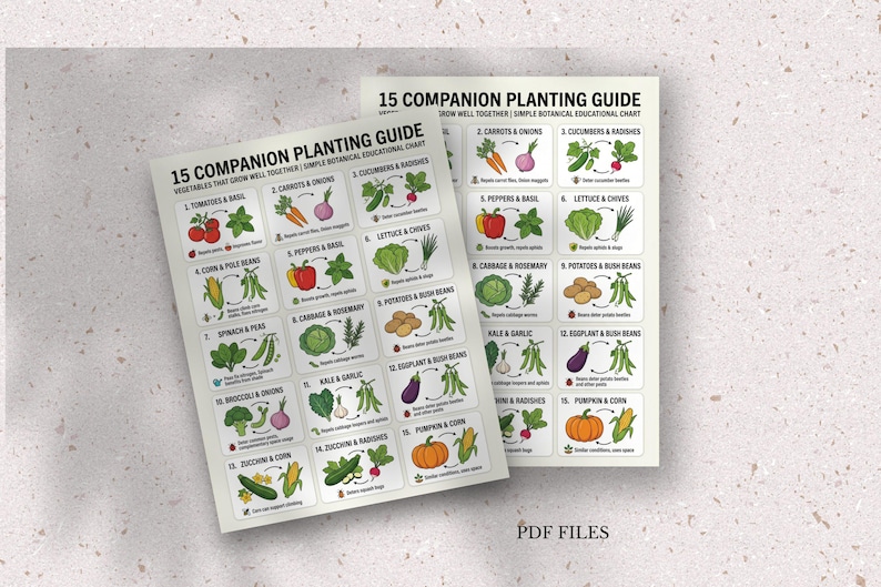 Vegetable Companion Planting Guide.pdf Companion Planting Guide, 15 Vegetable Pairings Chart (digital Download ...