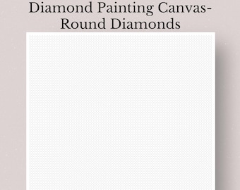 Printable Diamond Painting Canvas, DIY Blank Grid Template (PDF)
