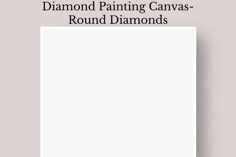 Printable Diamond Painting Canvas, Round Diamonds, Blank Grid Template ...
