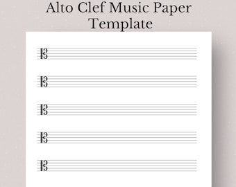 8-Line Alto Clef Sheet Music Paper Graphic by Creative Studio · Creative  Fabrica