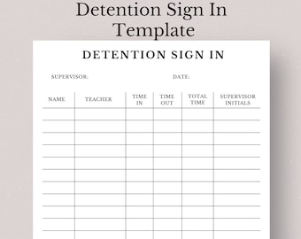 Folha de Registro de Detenção Imprimível, Registro de Comportamento do Aluno, Formulário de Gerenciamento de Sala de Aula (PDF para Download) - Recurso para Professores