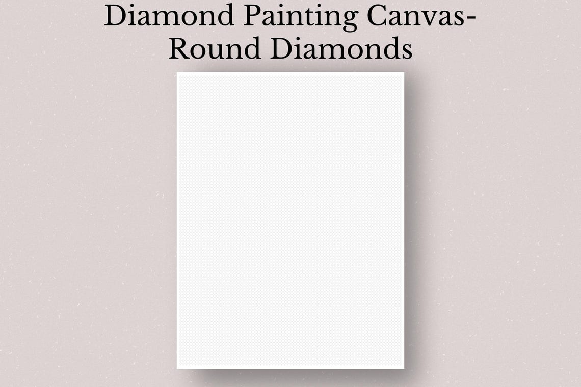 Printable Diamond Painting Canvas, Round Diamonds, Blank Grid Template ...