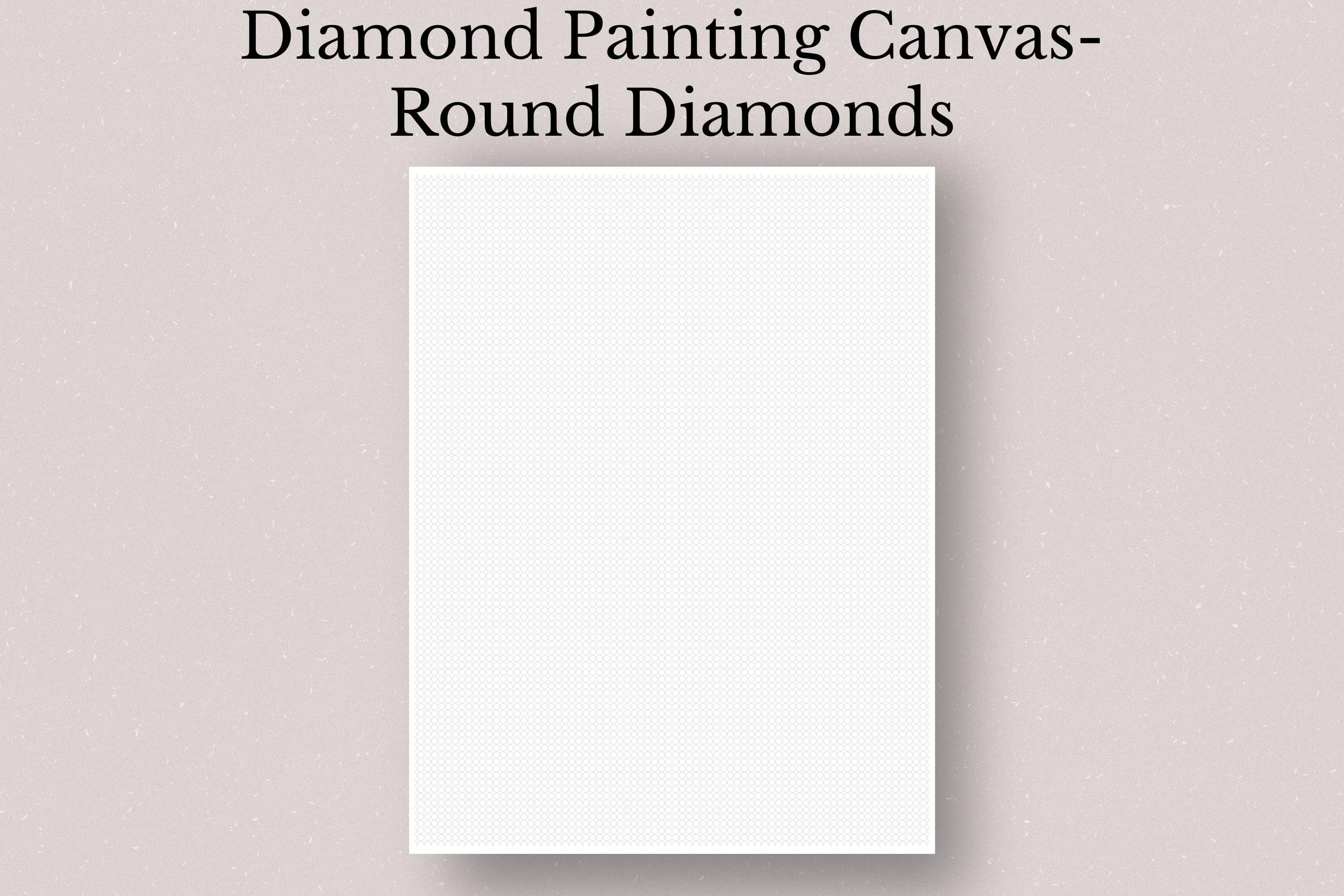 Printable Diamond Painting Canvas, Round Diamonds, Blank Grid Template ...