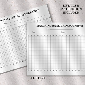 Printable Marching Band Choreography Guide, Marching Band Choreography ...