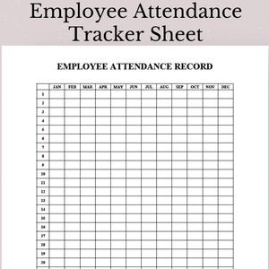 Employee Attendance Sheet, Employee Work Log Sheet, Employee Yearly Tracker Template, Employee Attendance Record, Employee Tracking Template