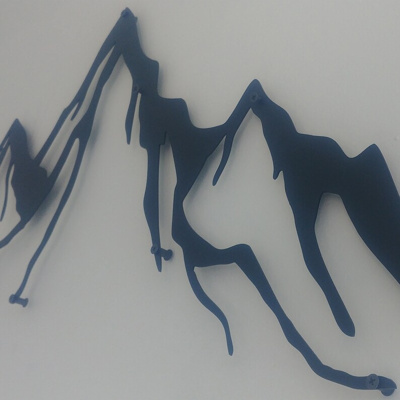 Metal Mountain Wall Decor Nature Wall Hangings Forest Etsy