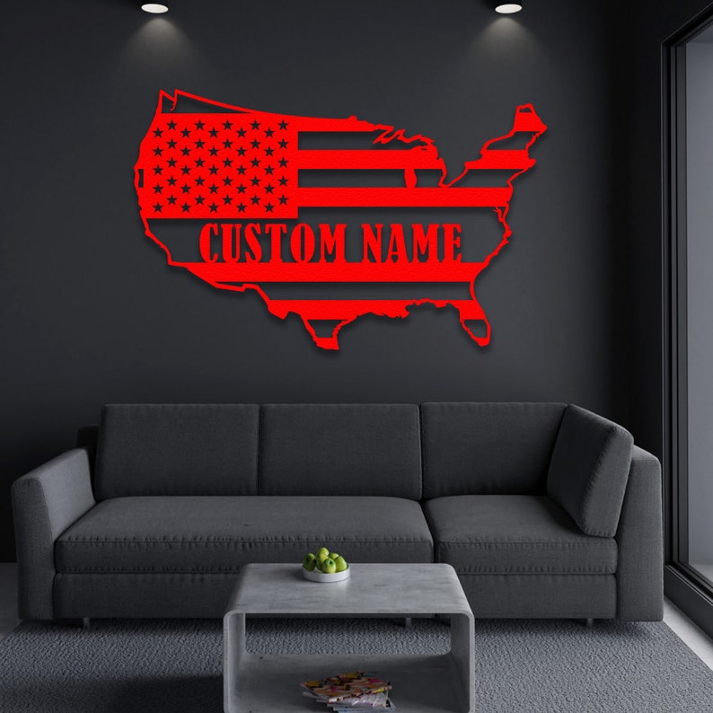 Metal USA Map Custom America Map - Il 794xN.4437991270 P7g7