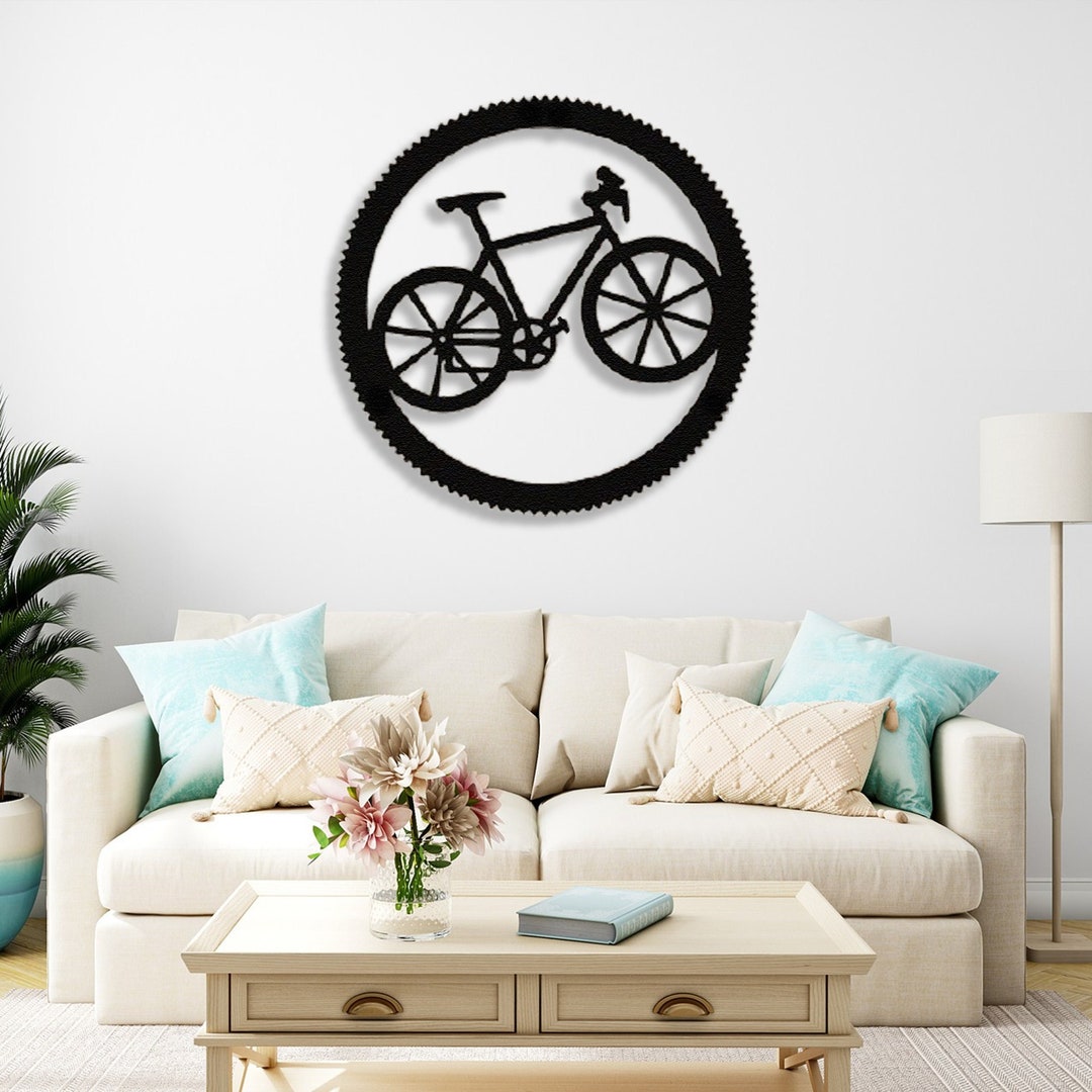 Metal Bicycle Decor, Mountain Bike Decor, Nature Sport Lover Present, Wall Decor for Kids