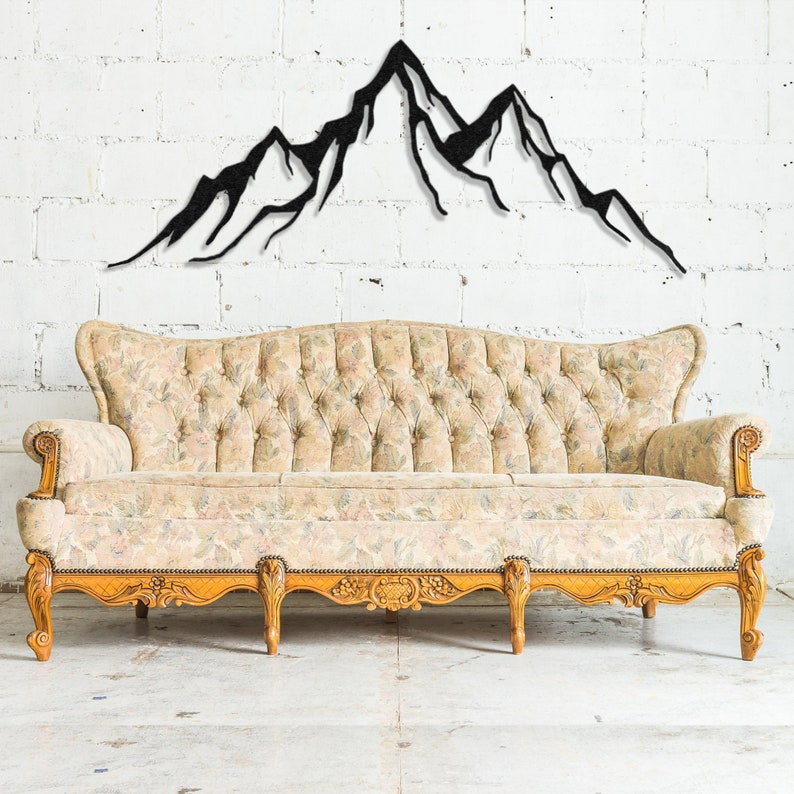 Metal Mountain Wall Decor Nature Wall Hangings Forest Etsy