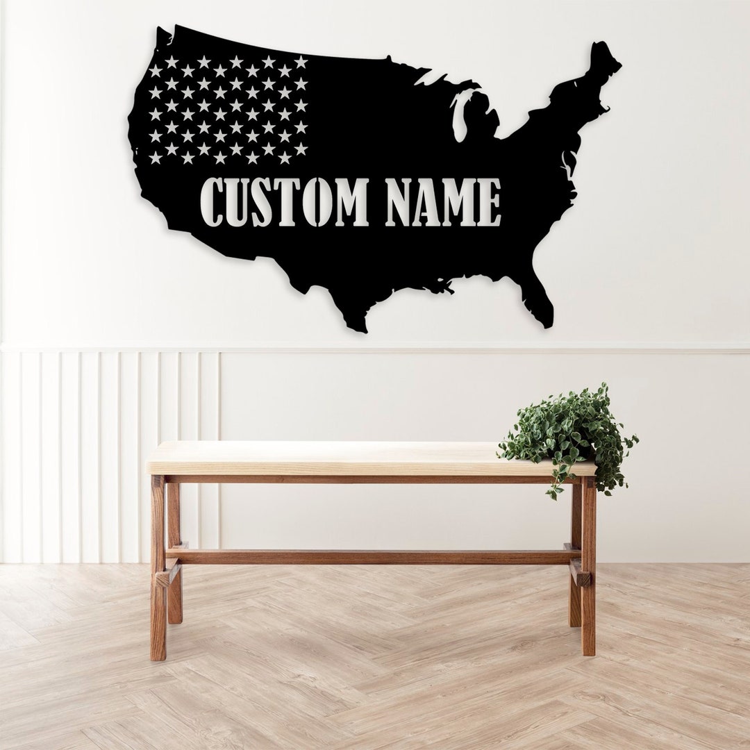 Custom America Map Metal USA Map - Il 1080xN.4440730322 7wq5