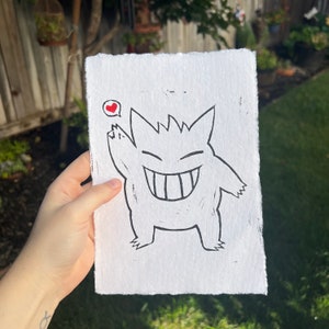 Gengar peace sign print