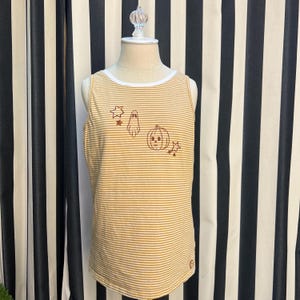 Lil’ Ghostie and Pumpkin Guy handprinted tanktop