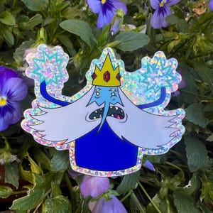 Ice King Adventure Time glitter sticker