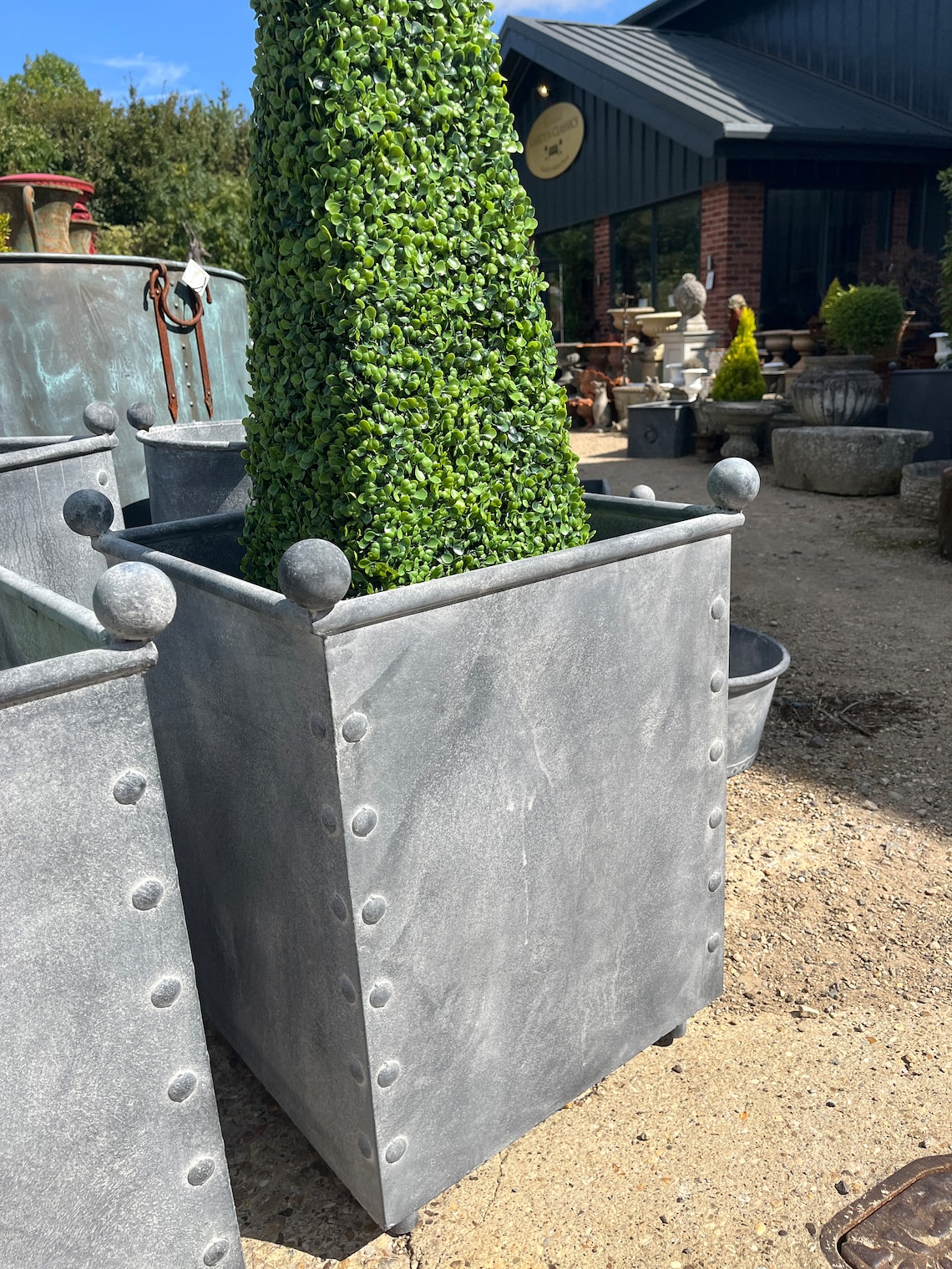 Galvanised Planter - Zinc Planters - Etsy UK