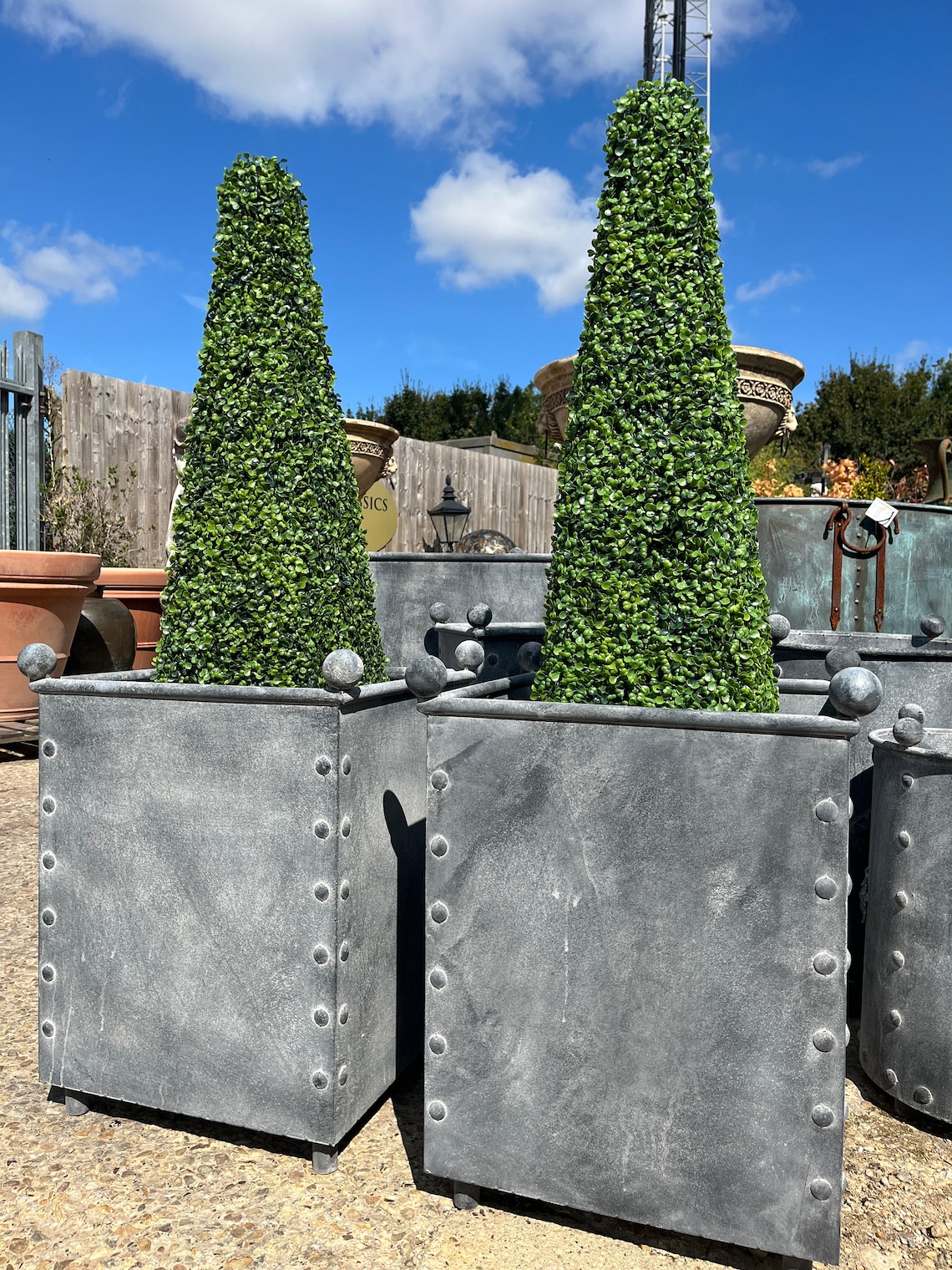 Galvanised Planter - Zinc Planters - Etsy UK