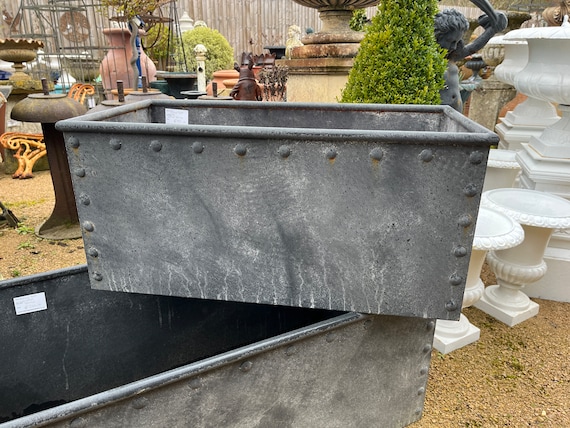 Vintage Galvanised Water Pot Planter Vintage Galvanised Water Pot Planter