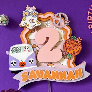 Girly Spooky Cake Topper: Halloween Party Decor
