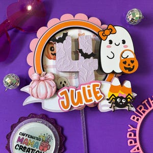 Fourever Spooky Cake Topper, Boo I’m Two, Spooky One, Ghost Party Decor