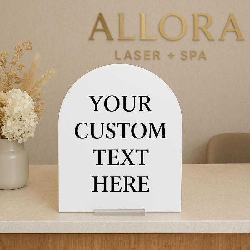 Arched Acrylic Sign - Etsy