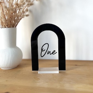 Rainbow Arch Acrylic Table Number