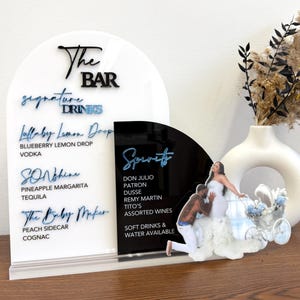 Double Arch Bar Menu with custom Photo Cutout