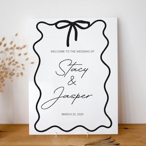 Acrylic Wavy Coquette Bow Acrylic Sign – The Ultimate Chic Statement