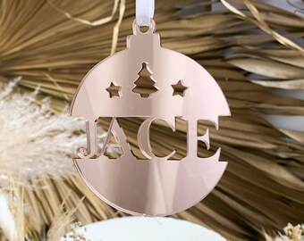 Acryl kerstornament - aangepaste naam