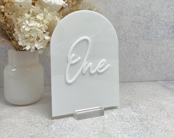 3D Number Acrylic Table Number - Montaselli