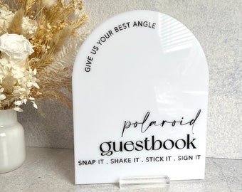 Arch Guest Book Sign | Polaroid Sign | Wedding Decor