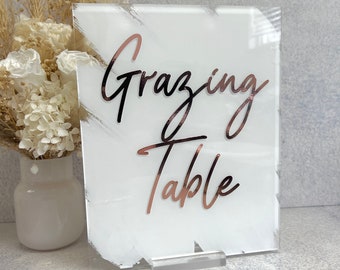 Acrylic Grazing Table Sign - Painted