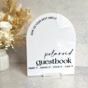 Arch Guest Book Sign | Polaroid Sign | Wedding Decor