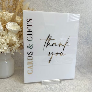 Cartes et cadeaux Enseigne acrylique rectangulaire