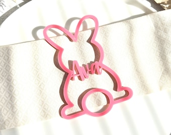 Acrylic Easter Bunny Basket Tag/Name place