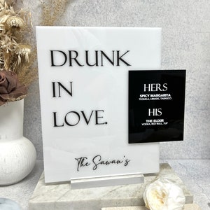 Menu bar en acrylique rectangle double panneau