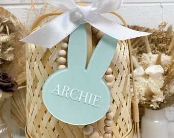 Acrylic Easter Bunny Basket Tag/Name place