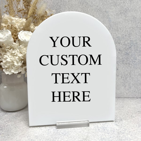 Custom Writing Table Sign - Arch