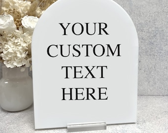 Custom Writing Table Sign - Arch