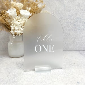 Acrylic Arch Table Number - Bodoni