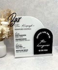 Bar Menu with 3D Cutout in Double Acrylic Arch product logo