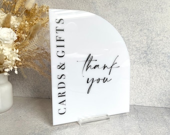 Custom Writing Table Sign - Half Arch - Wedding Decor - Cards & Gifts Sign