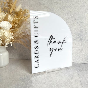 Custom Writing Table Sign Half Arch Wedding Decor Cards & Gifts Sign image 3