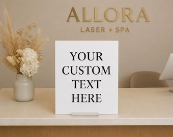 Acrylic Custom Rectangle Sign - Include your custom text, logo or photo